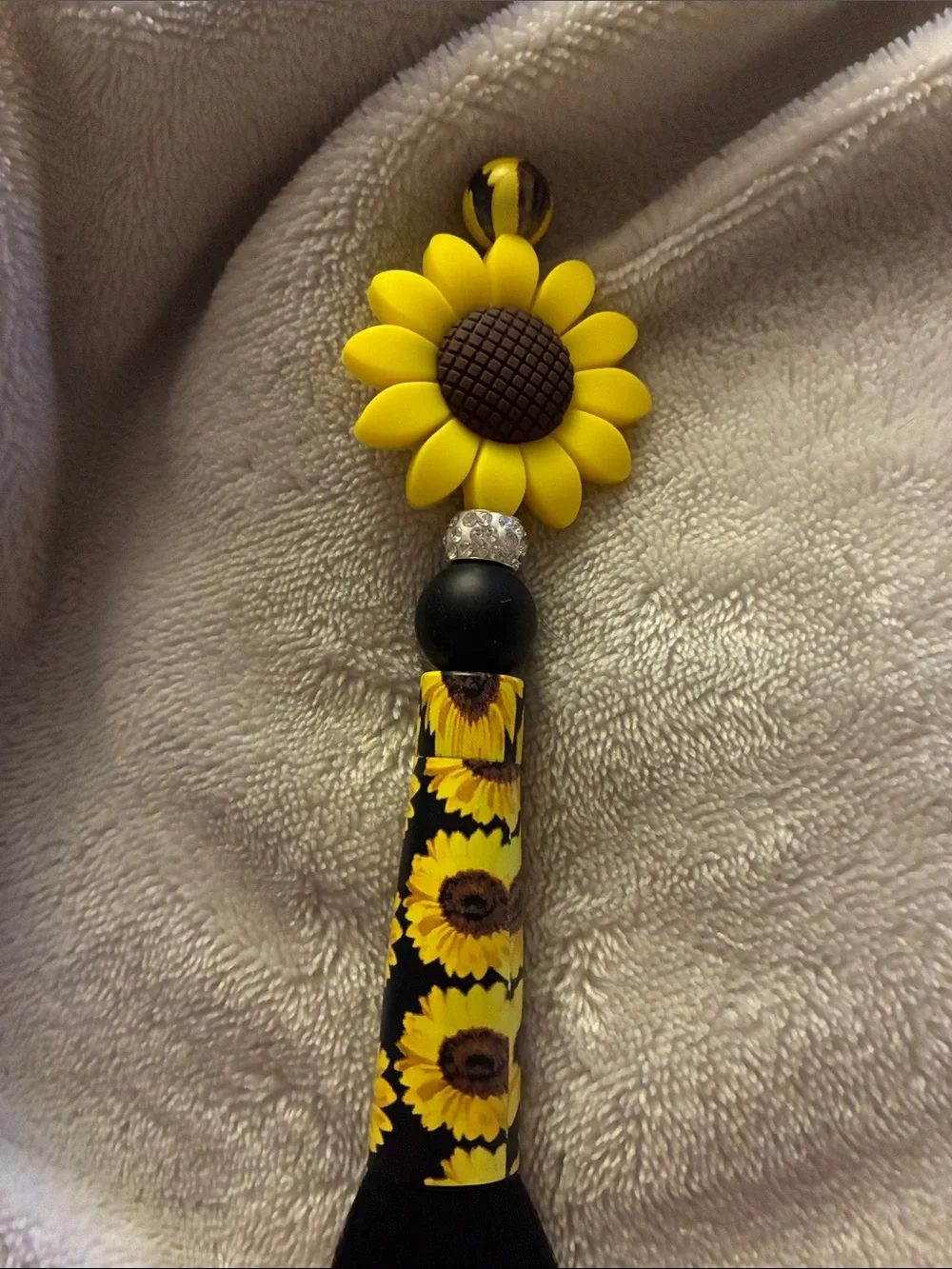 Sunflower Makeup Brush Set - Yellow Black White Floral